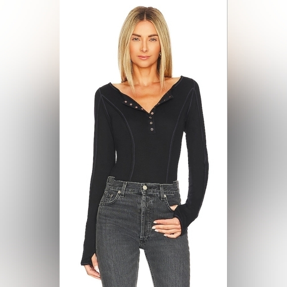 Free People Intimately Sloane Bodysuit in Black•S - Picture 2 of 9